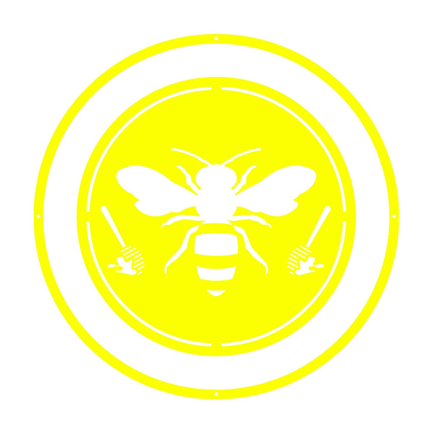 Bee Metal Sign-Farm Kitchen Wall Art-Bee Welcome Yard Sign-Honey Bee Farm