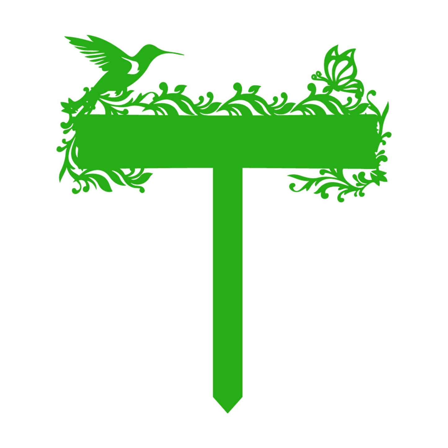 Customized Bird Garden Metal Stake, Personalized Outdoor Metal Stake