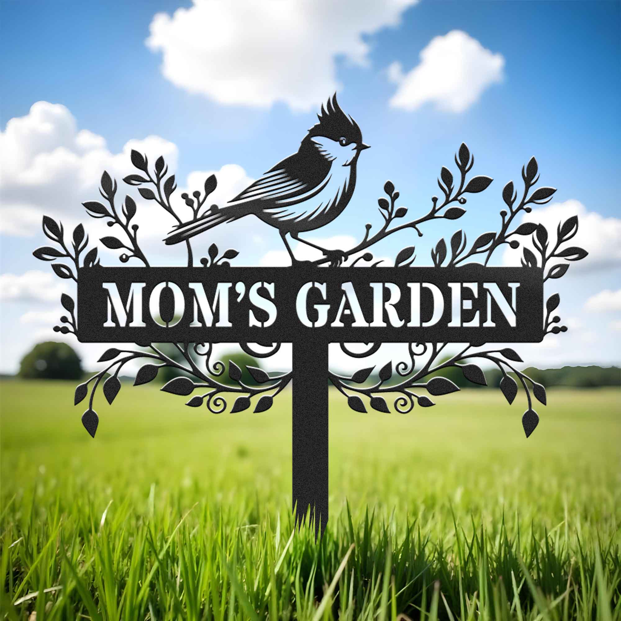 Personalized Beautiful Northern Cardinal Garden Metal Stake, Yard And Garden Decor