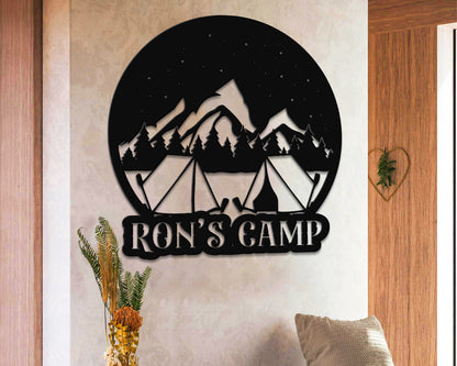 Camping Metal Sign