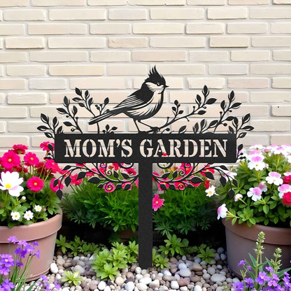Personalized Beautiful Northern Cardinal Garden Metal Stake, Yard And Garden Decor