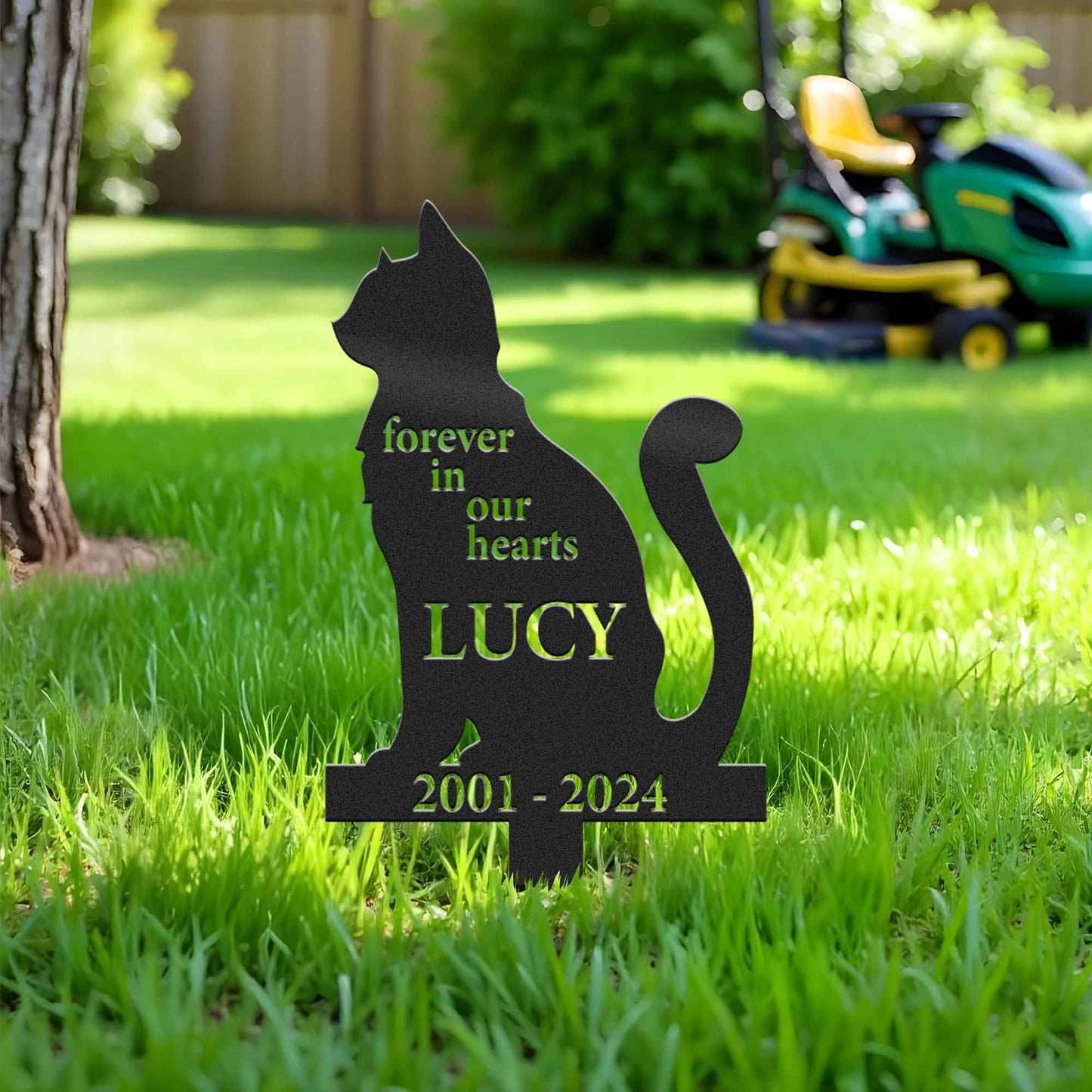 Personalized Cat Garden Metal Stake, Yard And Garden Decor, Gift For Cat Lover