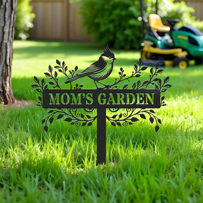 Personalized Beautiful Northern Cardinal Garden Metal Stake, Yard And Garden Decor