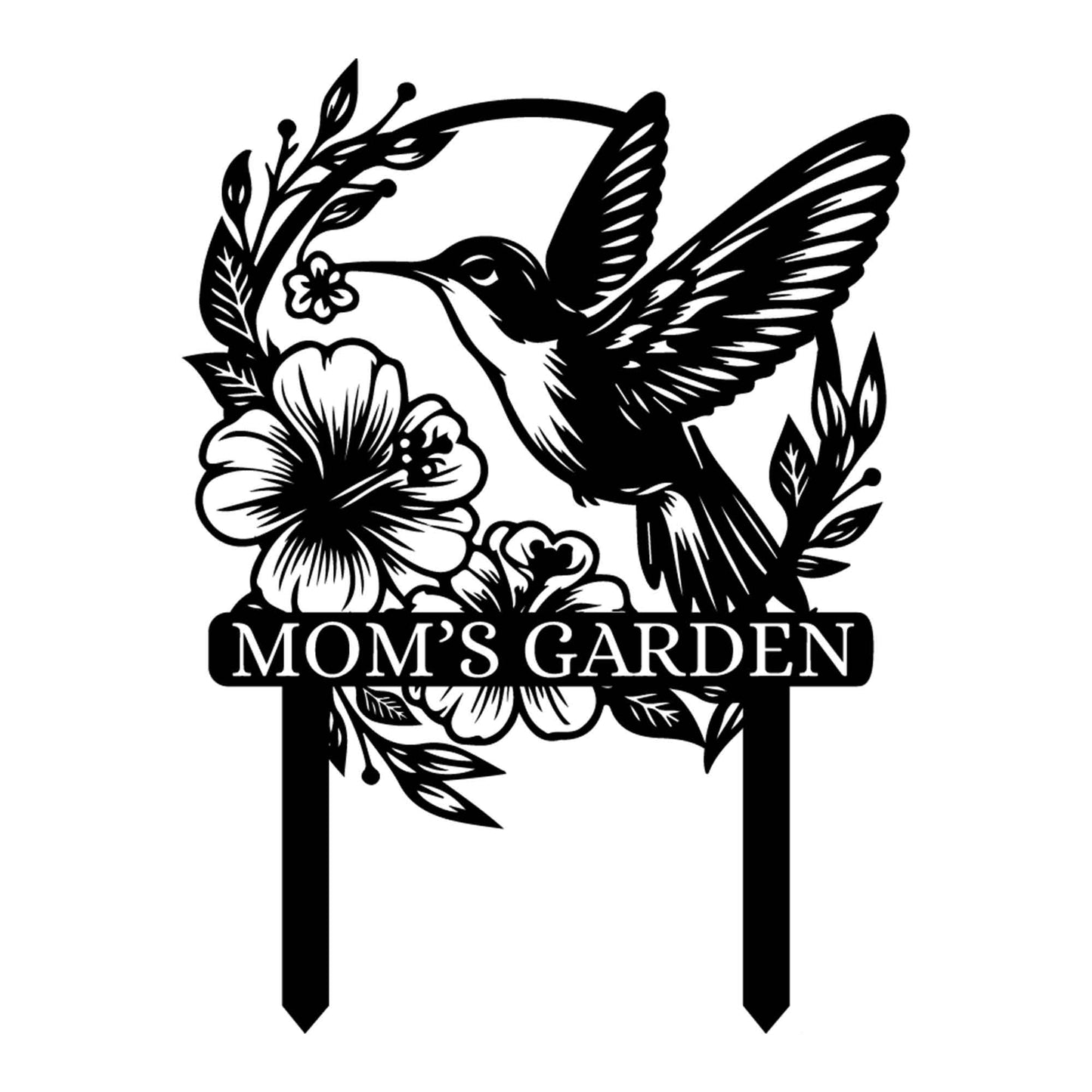 Custom Beautiful Hummingbird Garden Metal Stake, Yard And Garden Decor