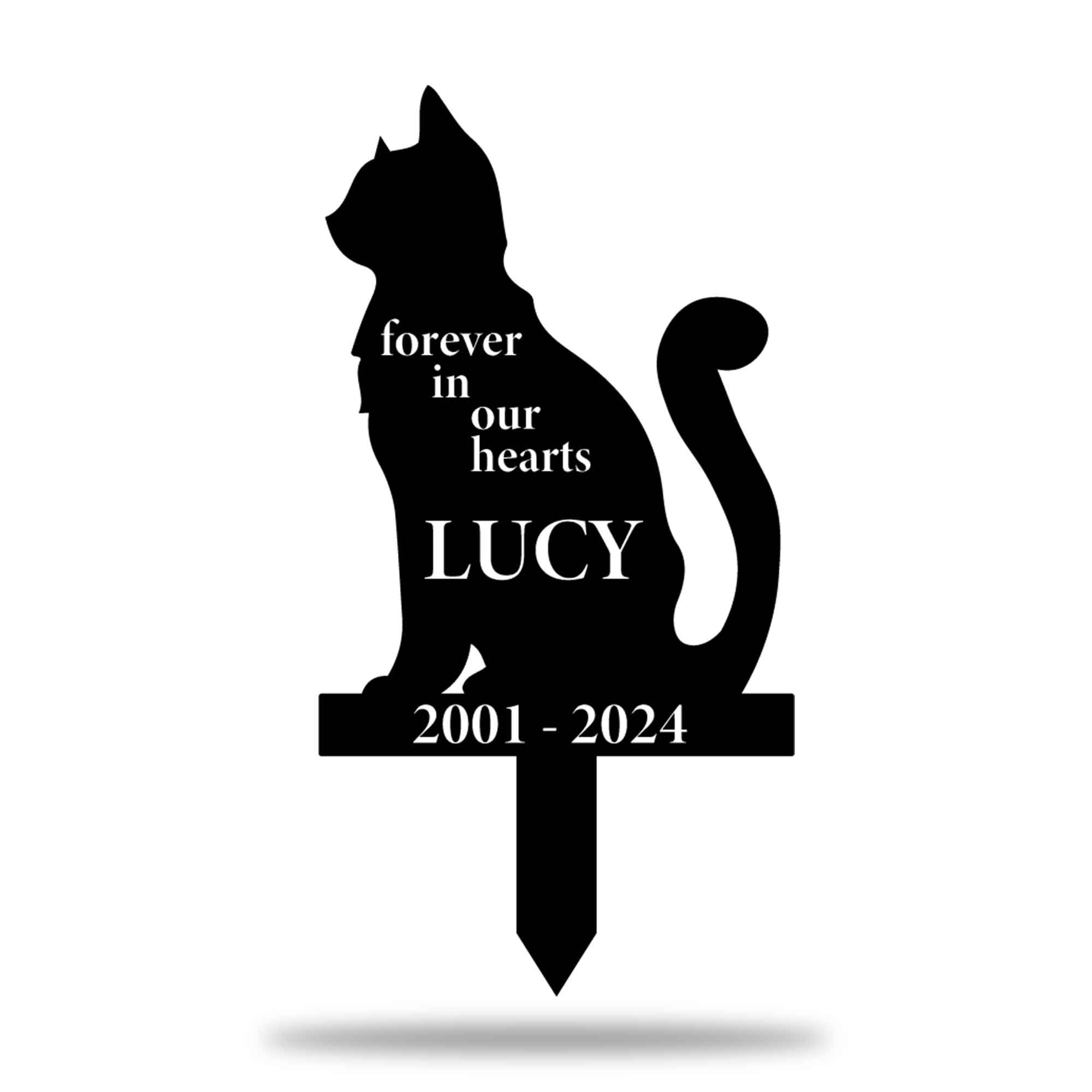 Personalized Cat Garden Metal Stake, Yard And Garden Decor, Gift For Cat Lover