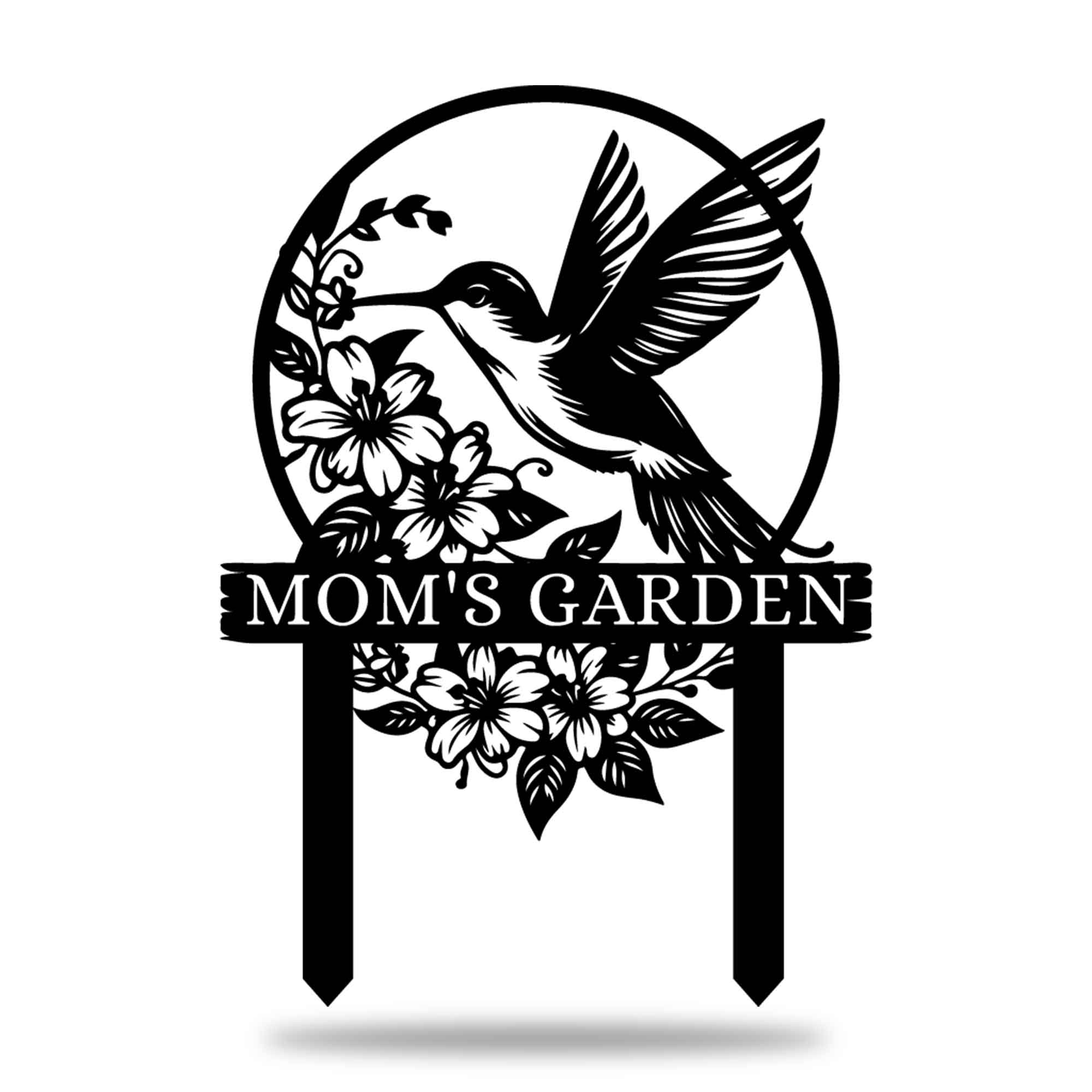 Customization Beautiful Hummingbird Garden Metal Stake, Yard And Garden Decor
