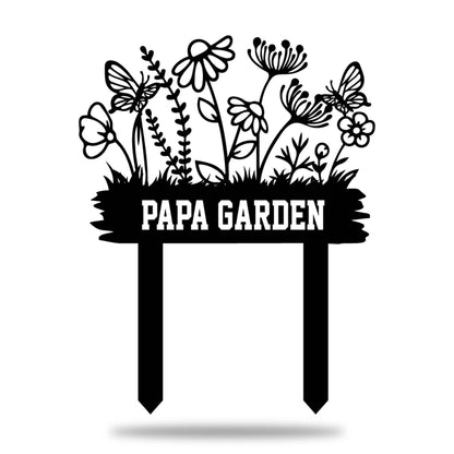 Custom Wildflower Garden Metal Stake, Flowers Garden Decor