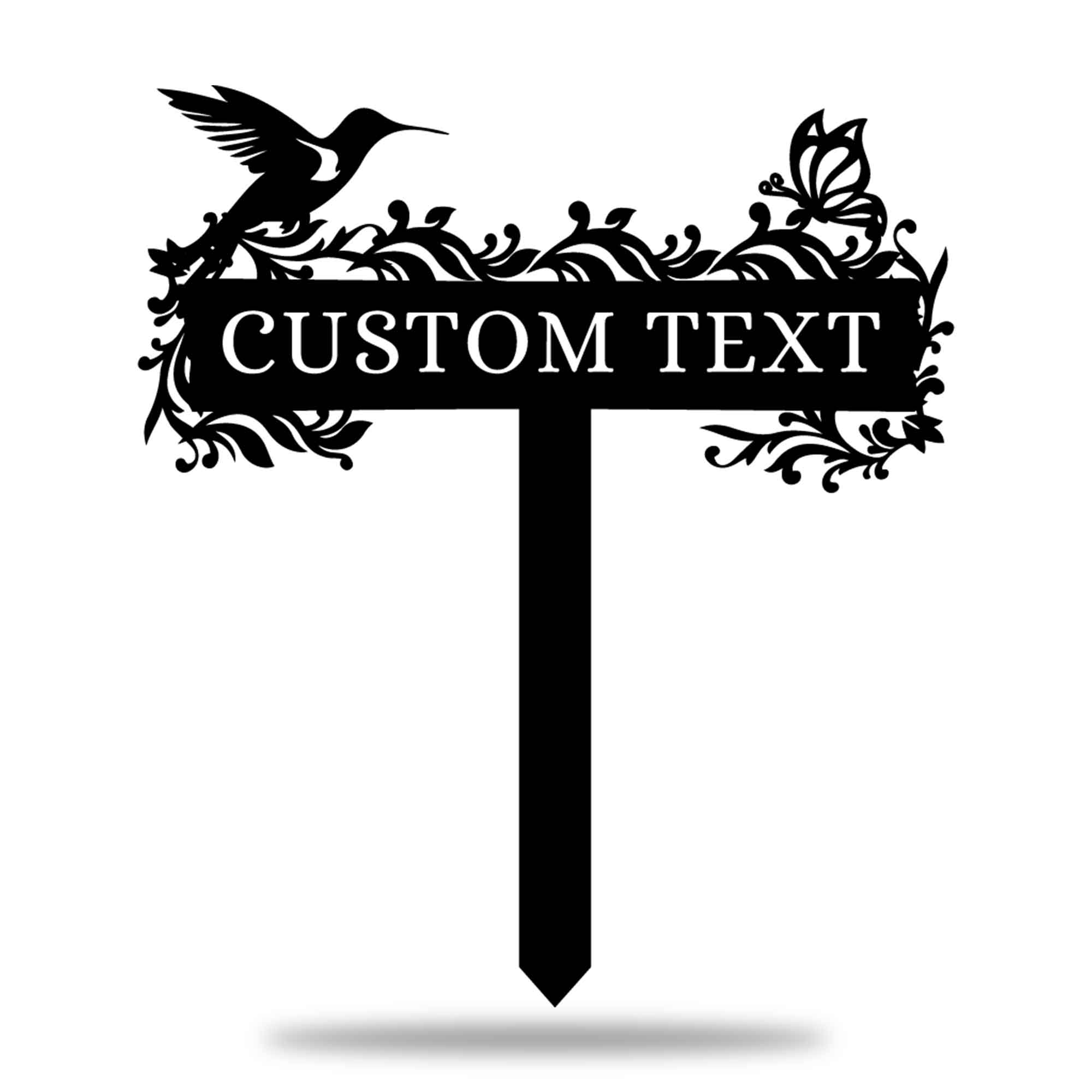 Customized Bird Garden Metal Stake, Personalized Outdoor Metal Stake