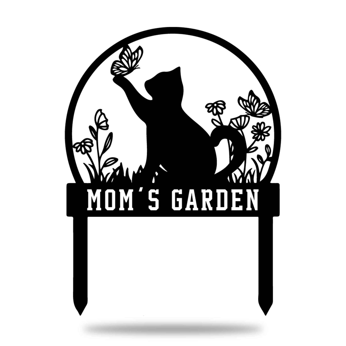 Custom Cat Garden Metal Stake, Yard And Garden Decor, Gift For Cat Lover