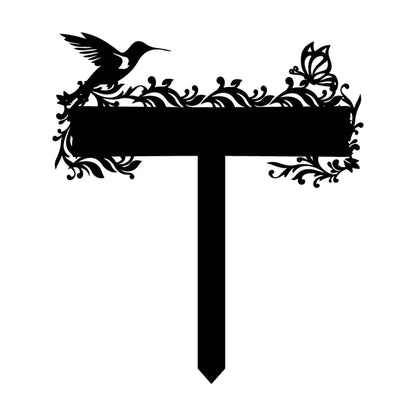 Customized Bird Garden Metal Stake, Personalized Outdoor Metal Stake