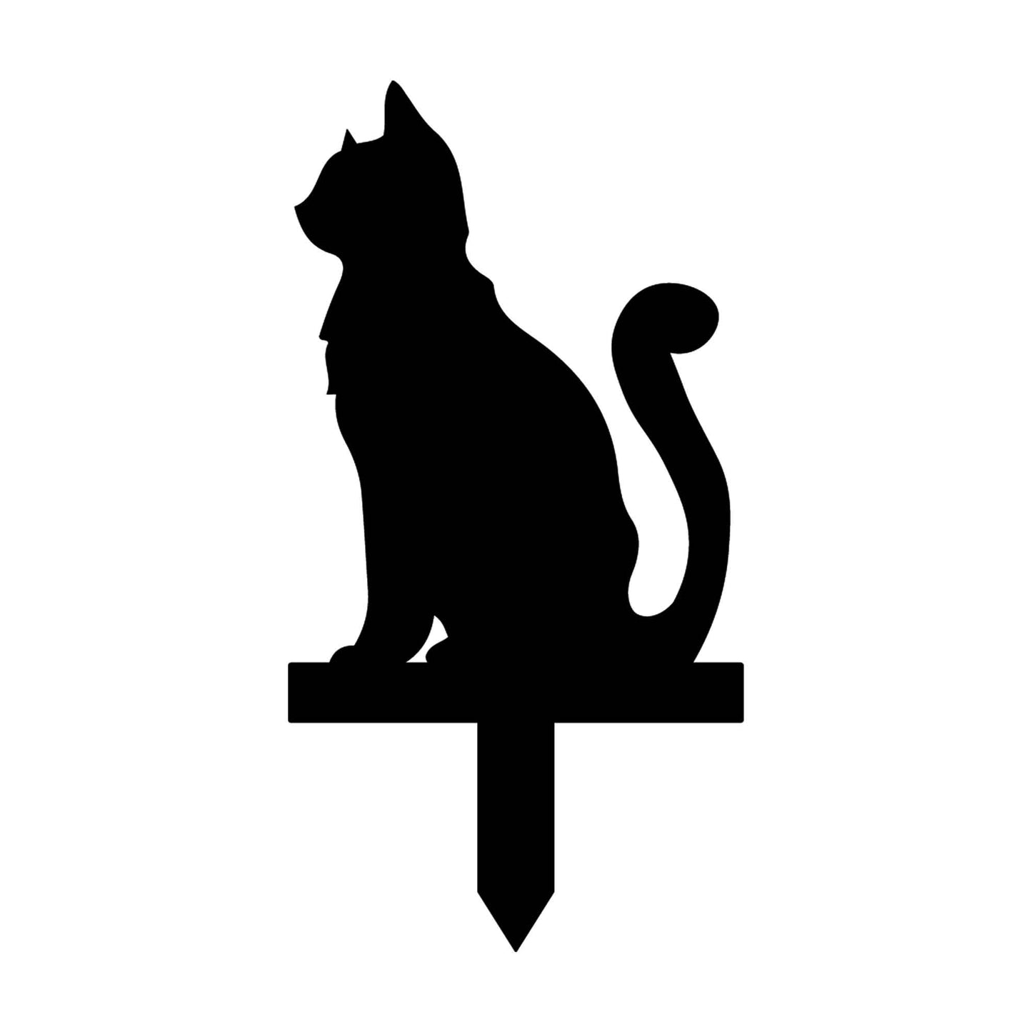 Personalized Cat Garden Metal Stake, Yard And Garden Decor, Gift For Cat Lover