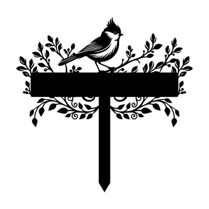 Personalized Beautiful Northern Cardinal Garden Metal Stake, Yard And Garden Decor