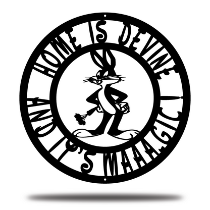 Home Is Devine And It's magical Metal sign