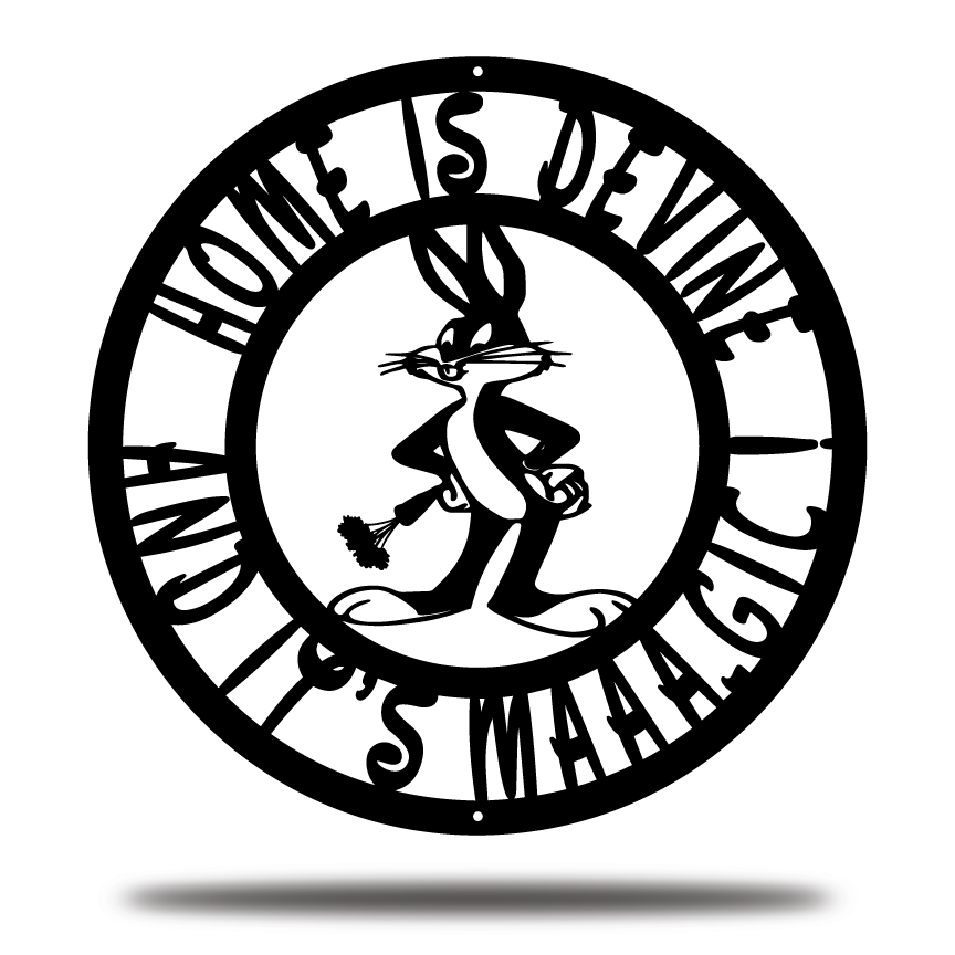 Home Is Devine And It's magical Metal sign