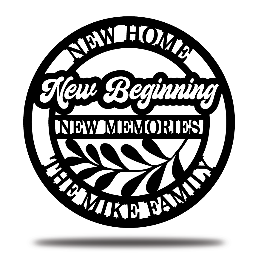 Last Name Sign New Home New Beginning Metal Sign  New House Gift