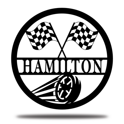 Checkered Flag Racing Sign, Racing Flag Sign
