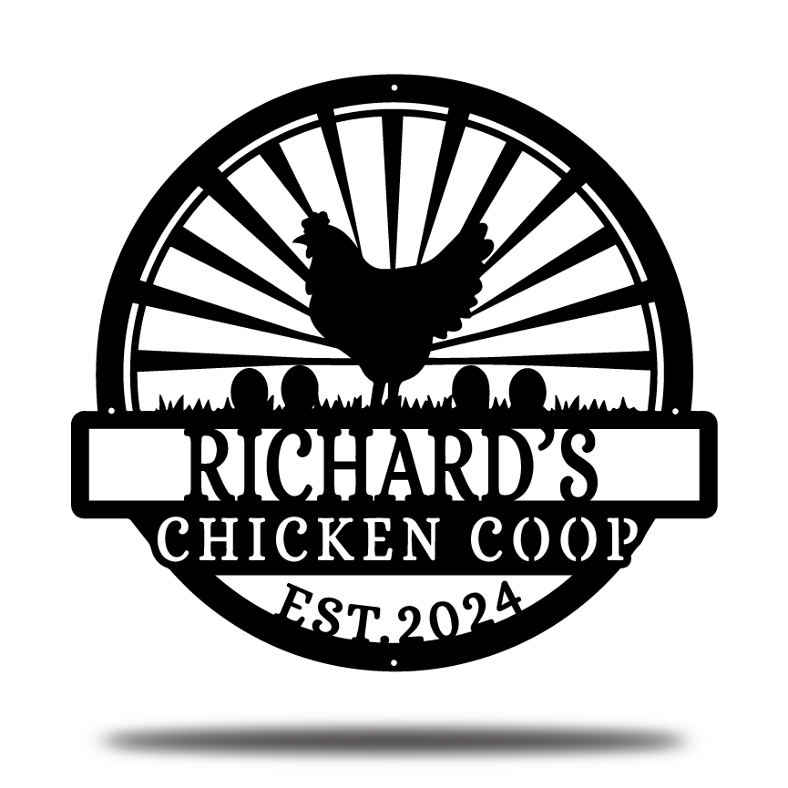 Custom Chicken Coop Metal Sign, Gift For Farmer, Hen House Decor