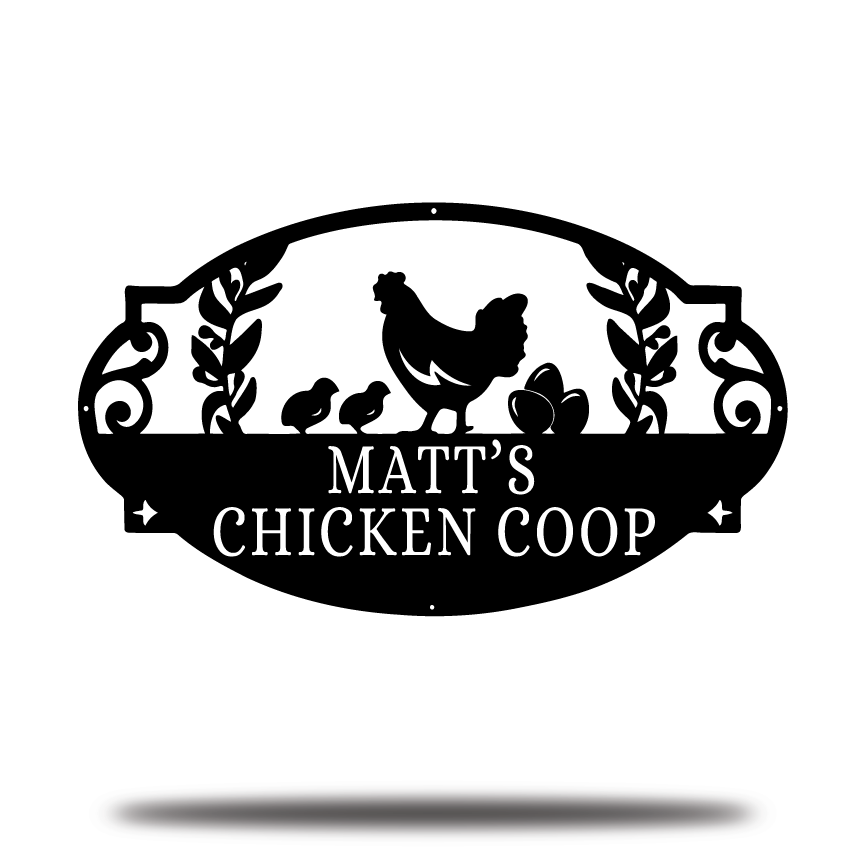 Personalized Chicken Coop Metal Sign, Gift For Farmer, Hen House Decor