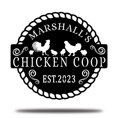 Name Chicken Coop Sign, Farm Fresh Eggs Sign