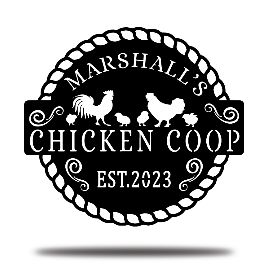 Name Chicken Coop Sign, Farm Fresh Eggs Sign