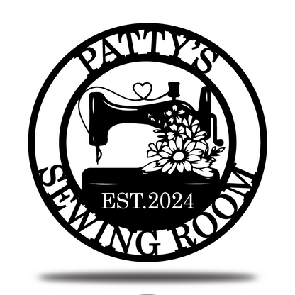 Custom Sewing Sign,Metal Sewing Room Sign