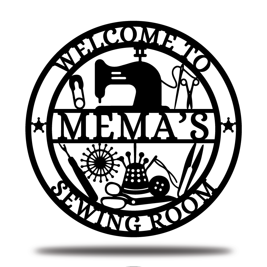 Personalized Sewing Craft Room Metal Sign, Craft Room Metal Sign
