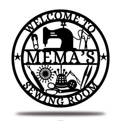 Personalized Sewing Craft Room Metal Sign, Craft Room Metal Sign